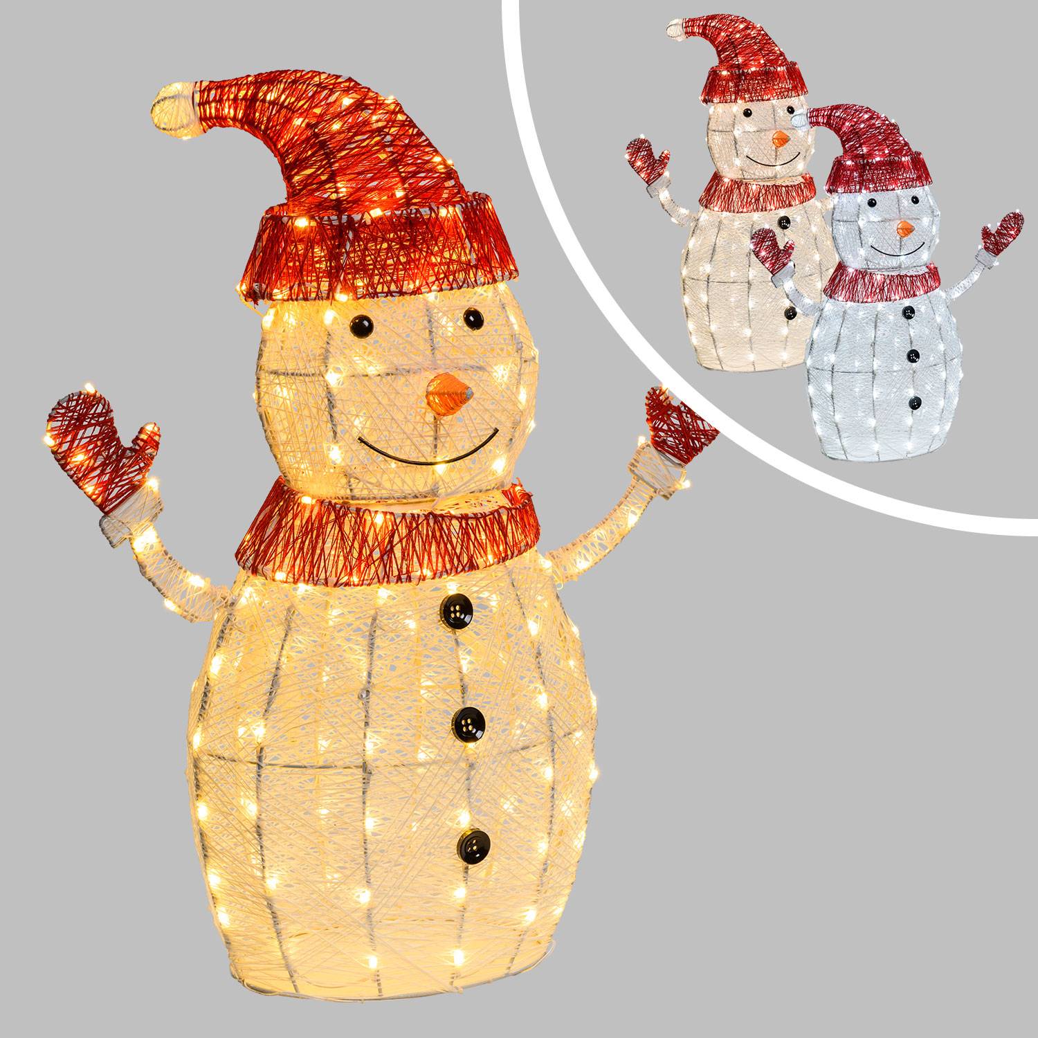 Bonhomme de neige lumineux 3D  Dual LED